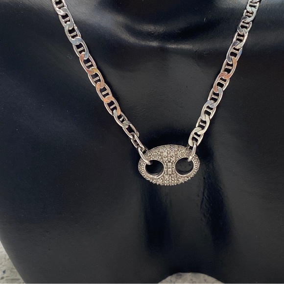 Sterling Silver Diamond pendant - Picture 2 of 7